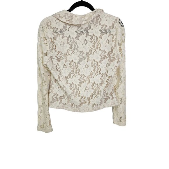 Cabi Floral Lace Blazer Jacket Sz 6 Lined Cream Romantic Victorian Style #249 - Picture 2 of 7